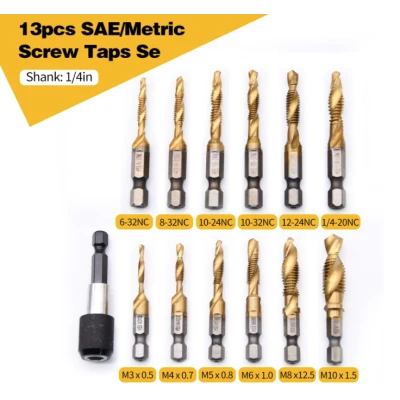 Set 13 piese Burghie si Taroduri combinat SAE si Metric AURII
