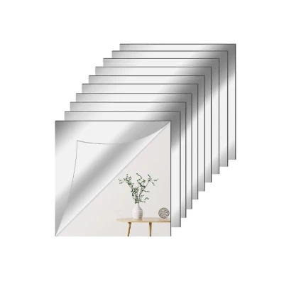 Set 16 Oglinzi Decorative Design PATRAT 20 X 20 cm Acrilice Cristal - Diamant - Fagure