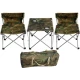 Set 1 Masa cu 2 Scaune Pentru Camping Pliabile Model Army Geanta Inclusa