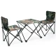 Set 1 Masa cu 2 Scaune Pentru Camping Pliabile Model Army Geanta Inclusa