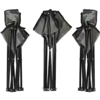 Set 1 Masa cu 2 Scaune Pentru Camping Pliabile Model Army Geanta Inclusa
