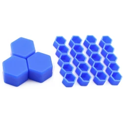 Set 20 capace prezoane 17" ALBASTRE din Silicon pentru jante