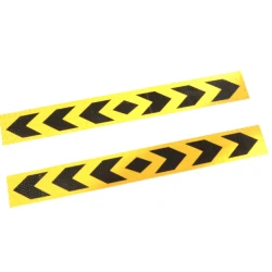 Set 2 Abtibild reflectorizant adeziv 5cm X 40cm (sageti) galben/negru