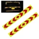 Set 2 Abtibild reflectorizant adeziv 5cm X 40cm (sageti) galben/negru