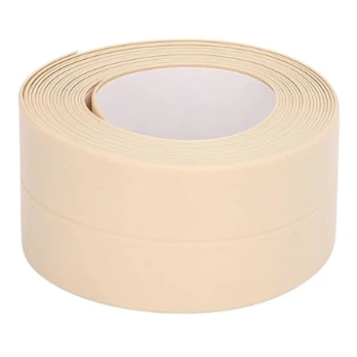 Set 2 Banzi late adezive etansare pentru baie din plastic BEJ (CREAM) 3 M