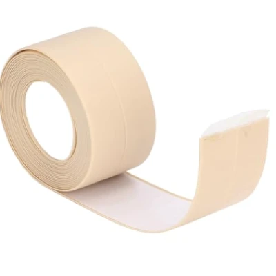 Set 2 Banzi late adezive etansare pentru baie din plastic BEJ (CREAM) 3 M