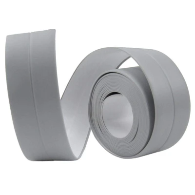 Set 2 Banzi late adezive etansare pentru baie din plastic GRI 3 M