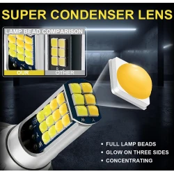 Set 2 Bec Led H7 3030 Smd 90W 9600lm/set cu 2 moduri de lumina (rece si calda) 30 LED