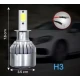 UB Set 2 becuri auto C6 H3 6000K 36W/bec 8000lm 60LED
