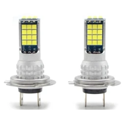 Set 2 Becuri Auto cu 30 Led H7 temperatura 6000k putere 90W 8500LM Fara Ventilator