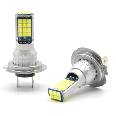 Set 2 Becuri Auto cu 30 Led H7 temperatura 6000k putere 90W 8500LM Fara Ventilator