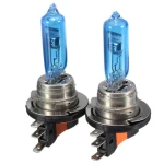 Set 2 becuri auto cu halogen H15 12V putere 15/55W Super White