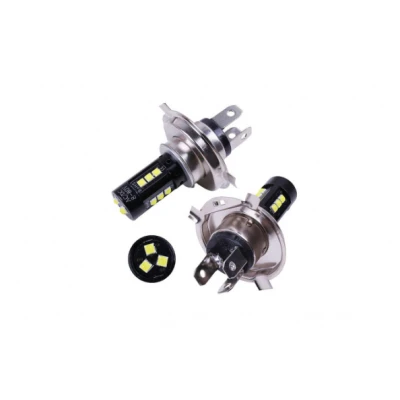Set 2 Becuri auto H4 15 LED 160W 6000K 9600 lumeni