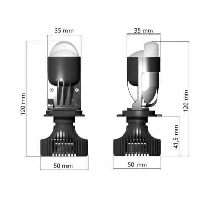 Set 2 Becuri Auto H4 A7 Canbus 2 Faze 30000lm/Set temperatura 6000K