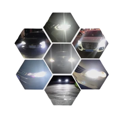 Set 2 becuri auto H4 cu 42 LED SMD 120W 6000k 12/80V doua faze lupa