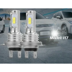 Set 2 Becuri auto H7 12 LED SMD putere 1600W