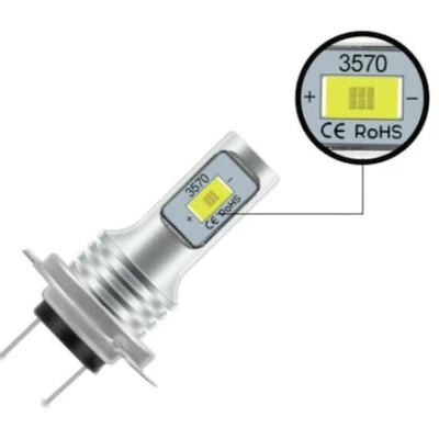 Set 2 Becuri auto H7 12 LED SMD putere 1600W