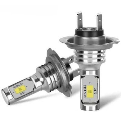 Set 2 Becuri auto H7 12 LED SMD putere 1600W