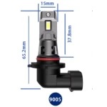 Set 2 becuri auto LED 9005 K7 model 3570 de 100W 10000 lumeni 6000k