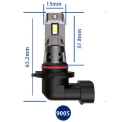 Set 2 becuri auto LED 9005 K7 model 3570 de 100W 10000 lumeni 6000k