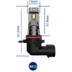Set 2 becuri auto LED 9012 K7 model 3570 de 100W 10000 lumeni 6000k