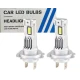Set 2 becuri auto LED FQ5 H7 cu ventilator 12V putere 180W culoare 6000K 2 SMD 10000LM/bec