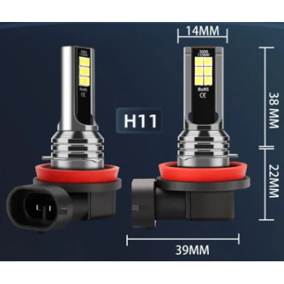 Set 2 Becuri auto LED H11/H8 12LED putere 60W temperatura 6000K