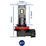 Set 2 becuri auto LED H11 K7 model 3570 de 100W 10000 lumeni 6000k