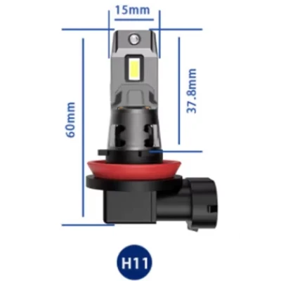 Set 2 becuri auto LED H11 K7 model 3570 de 100W 10000 lumeni 6000k