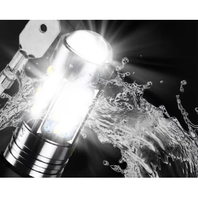 Set 2 becuri auto LED H1 cu lupa 60W 27 SMD 12V 6000K 7000lm