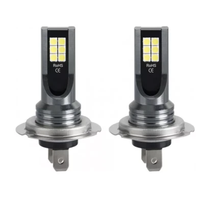 Set 2 Becuri auto LED H7 cu 12 LED SMD 12/24V putere 120W/set 6600lm
