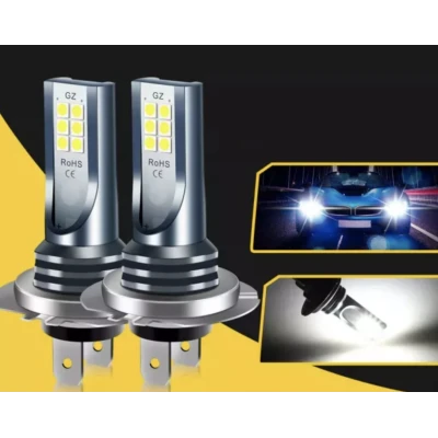 Set 2 Becuri auto LED H7 cu 12 LED SMD 12/24V putere 120W/set 6600lm