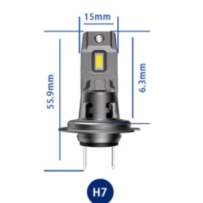 Set 2 becuri auto LED H7 K7 model 3570 de 100W 10000 lumeni 6000k