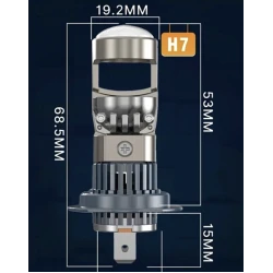 Set 2 becuri auto LED H7 K88 lupa 280W/set 12V 28000lm
