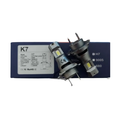 Set 2 becuri auto LED K7 H7 putere 100w/set 16000LM cu ventilator si canbus