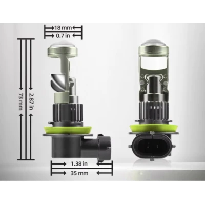 Set 2 Becuri auto LED K88 H11 canbus 280W/set cu lupa 28000lm