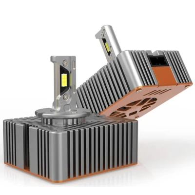 Set 2 becuri D5S led far auto xenon led 21000lm ORANGE