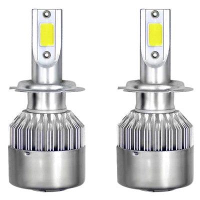 Set 2 becuri Led auto C6 H7 putere 36W 3800LM temperatura 6500K hassa
