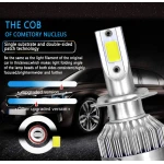 Set 2 becuri Led auto C6 H7 putere 36W 3800LM temperatura 6500K hassa