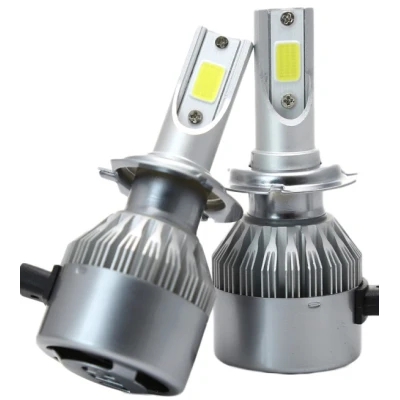 Set 2 becuri Led auto C6 H7 putere 36W 3800LM temperatura 6500K hassa