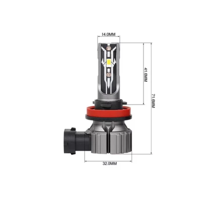 Set 2 Becuri LED auto E2 H1 100W 15000 lumeni