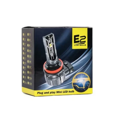 Set 2 Becuri LED auto E2 H1 100W 15000 lumeni