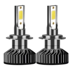 Set 2 becuri LED auto F2 H7 putere 100W temperatura 6000K 12000 lm lumina alba rece XL
