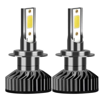 Set 2 becuri LED auto F2 H7 putere 100W temperatura 6000K 12000 lm lumina alba rece XL