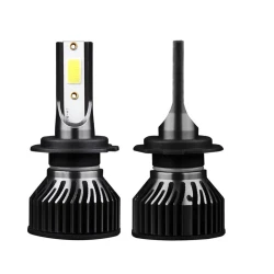 Set 2 becuri LED auto F2 H7 putere 100W temperatura 6000K 12000 lm lumina alba rece XL
