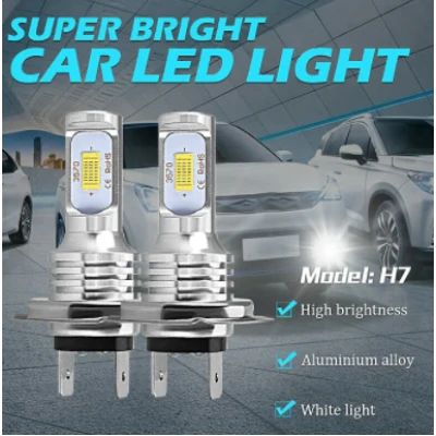 Set 2 becuri LED AUTO H7 3570 XL de ceata putere 80W 4000 lumeni temperatura 6000-6500K