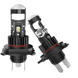 Set 2 becuri led cu lupa pro H4 LED K88 280w 12V 6500k 28000 LM