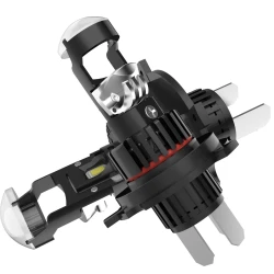 Set 2 becuri led cu lupa pro H4 LED K88 280w 12V 6500k 28000 LM