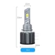 Set 2 becuri LED H15 Canbus 120W 12000LM fara eroare lumina alb rece