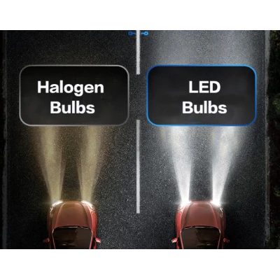 Set 2 Becuri Led H1 F2 COB Canbus 100W Lumina Alb-Rece 12.000 Lumeni